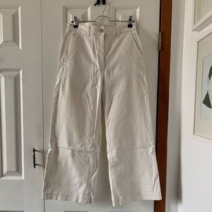 Everlane white wide leg crop